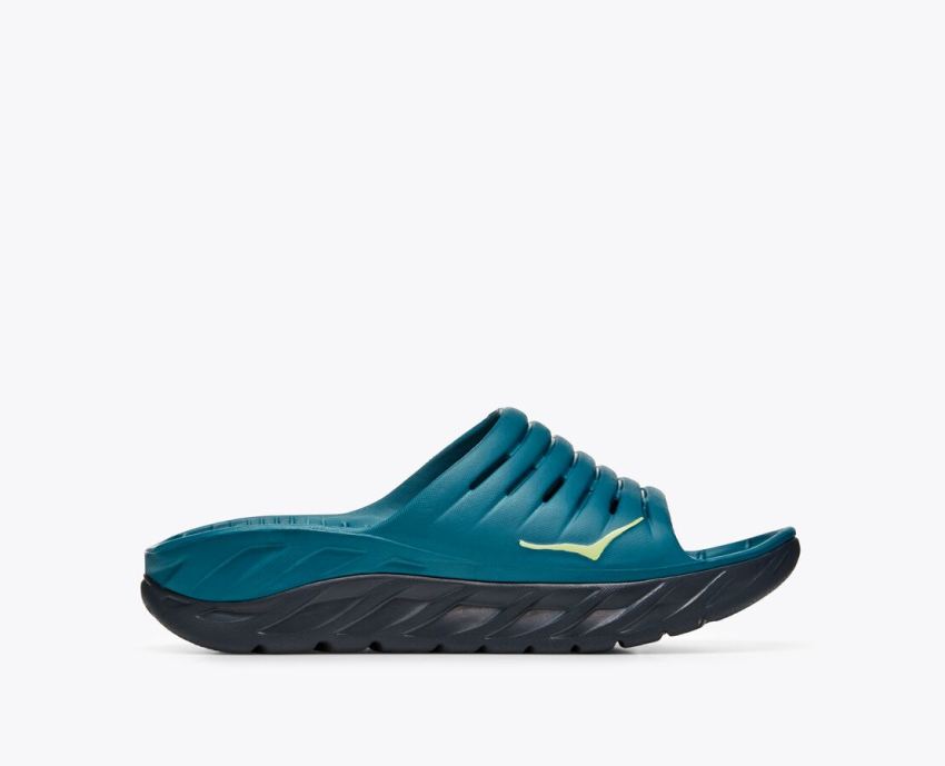Hokas Shoes | ORA Recovery Slide-Blue Coral / Butterfly