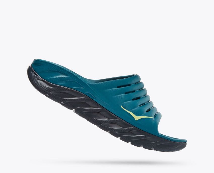 Hokas Shoes | ORA Recovery Slide-Blue Coral / Butterfly