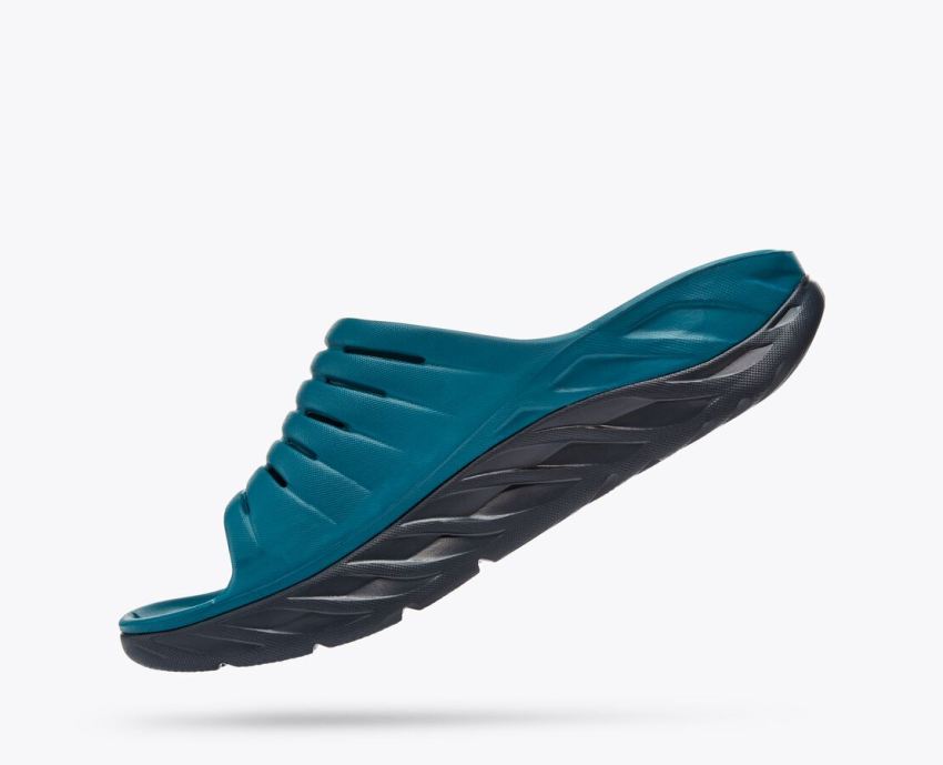 Hokas Shoes | ORA Recovery Slide-Blue Coral / Butterfly