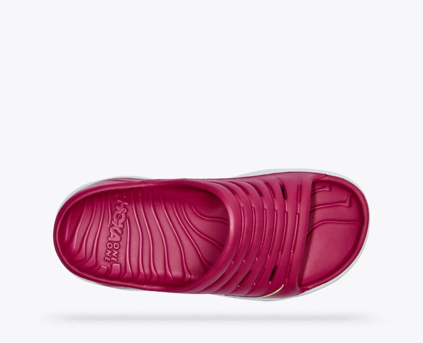 Hokas Shoes | ORA Recovery Slide-Festival Fuchsia / Butterfly - Click Image to Close