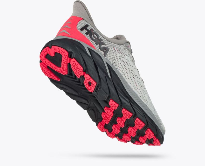 Hokas Shoes | Clifton 8-Sharkskin / Diva Pink