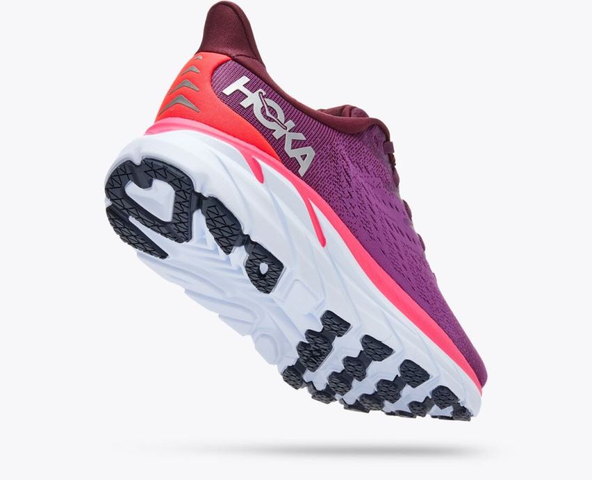 Hokas Shoes | Clifton 8-Grape Wine / Beautyberry