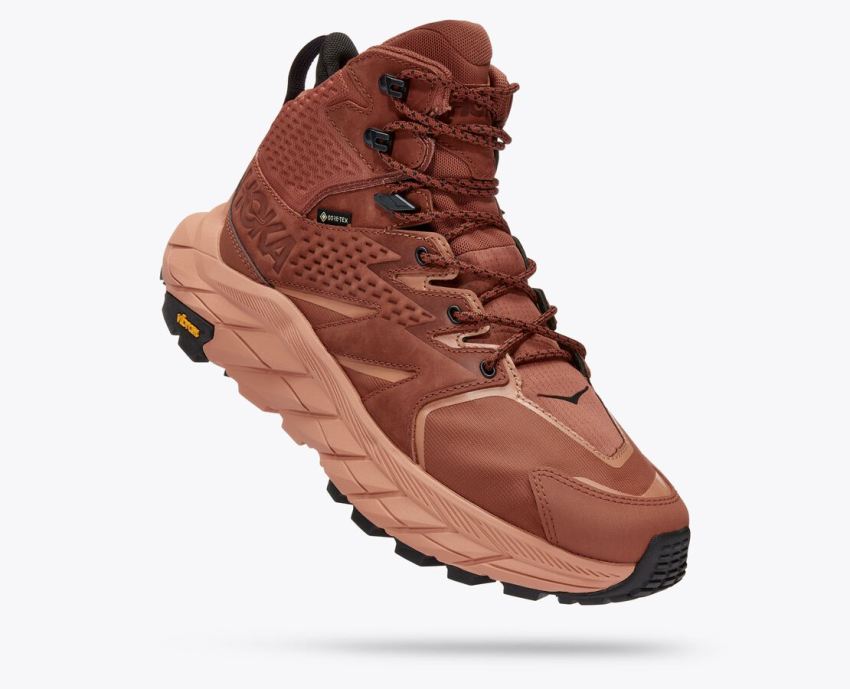 Hokas Shoes | Anacapa Mid GTX-Baked Clay / Sun Baked - Click Image to Close