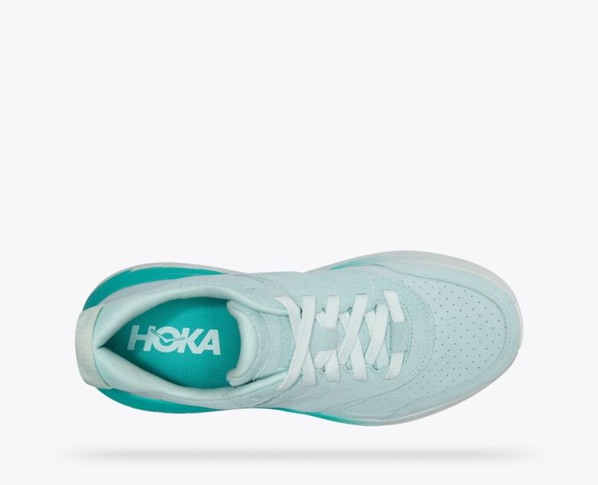 Hokas Shoes | Bondi L Suede-Blue Glass / Atlantis