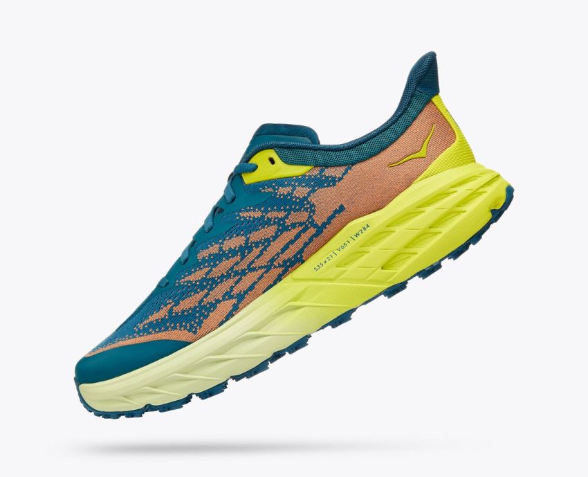 Hokas Shoes | Speedgoat 5-Blue Coral / Evening Primrose - Click Image to Close