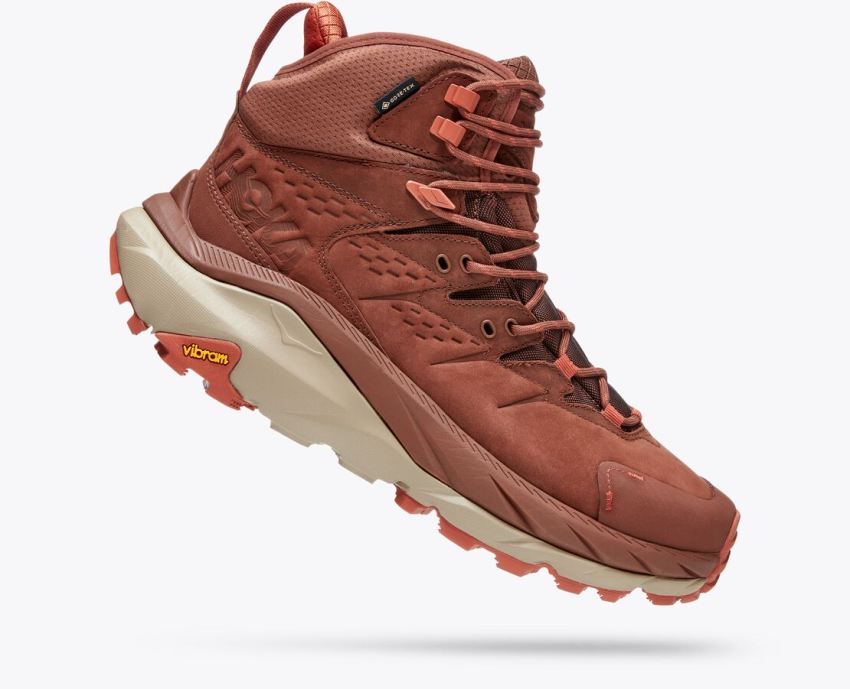 Hokas Shoes | Kaha 2 GTX-Cappuccino / Baked Clay - Click Image to Close