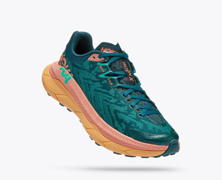 Hokas Shoes | Tecton X-Deep Teal / Water Garden