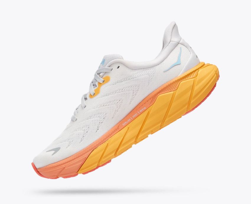 Hokas Shoes | Arahi 6-Nimbus Cloud / Blanc De Blanc - Click Image to Close