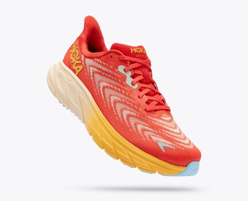 Hokas Shoes | Arahi 6-Fiesta / Amber Yellow - Click Image to Close