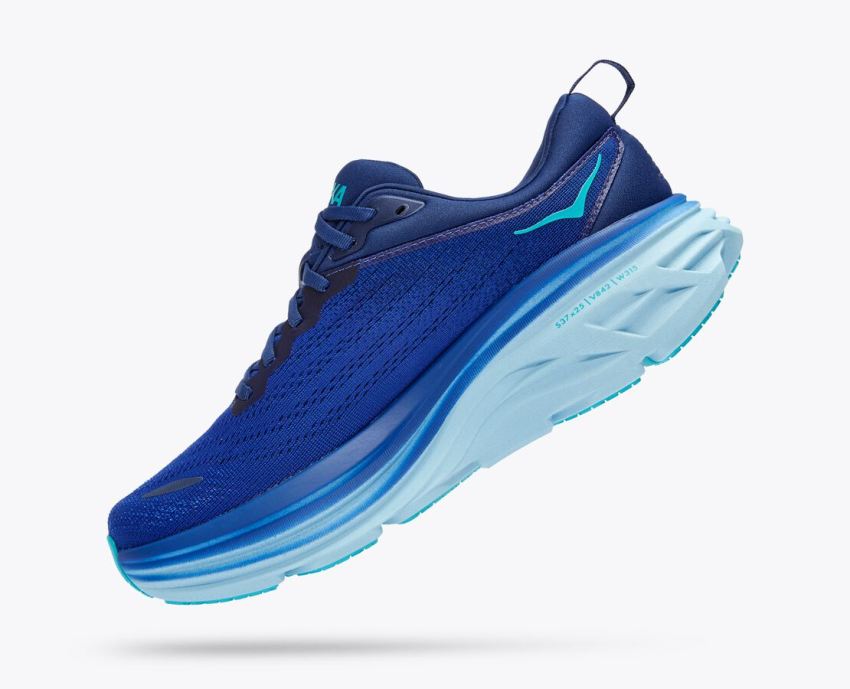 Hokas Shoes | Bondi 8-Bellwether Blue / Bluing - Click Image to Close