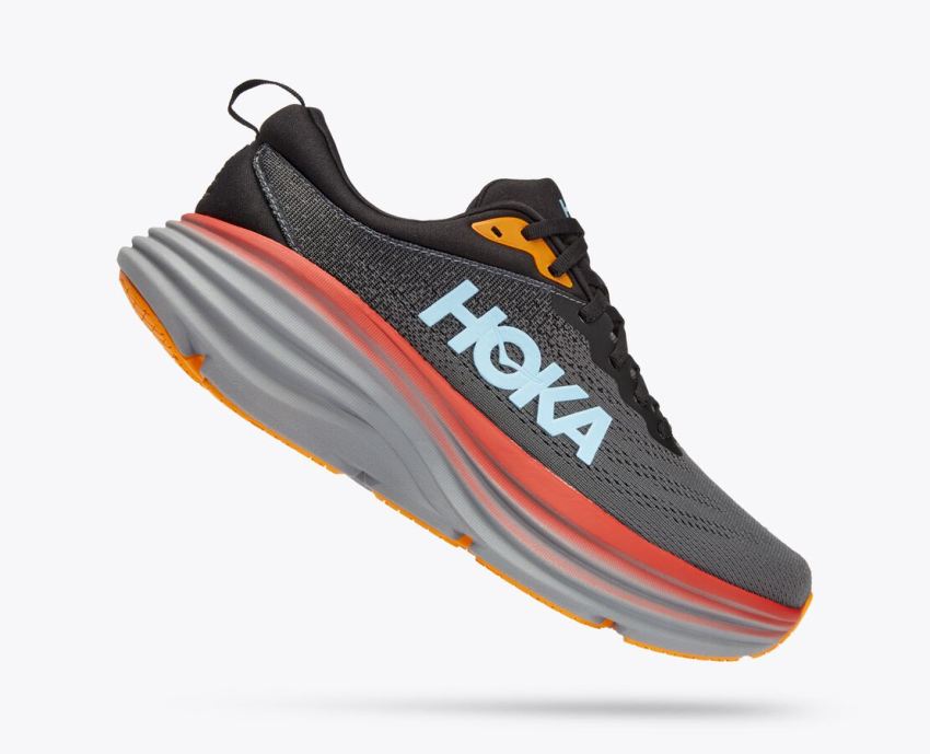 Hokas Shoes | Bondi 8-Anthracite / Castlerock - Click Image to Close