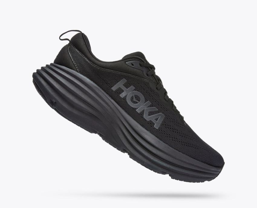 Hokas Shoes | Bondi 8-Black / Black - Click Image to Close