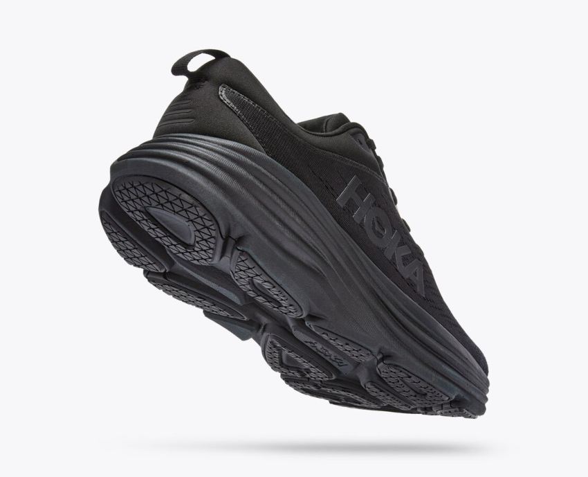 Hokas Shoes | Bondi 8-Black / Black - Click Image to Close