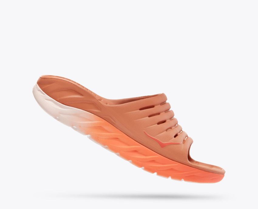 Hokas Shoes | Ora Recovery Slide-Baked Clay / Camellia