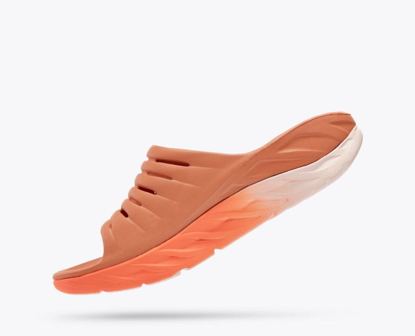 Hokas Shoes | Ora Recovery Slide-Baked Clay / Camellia