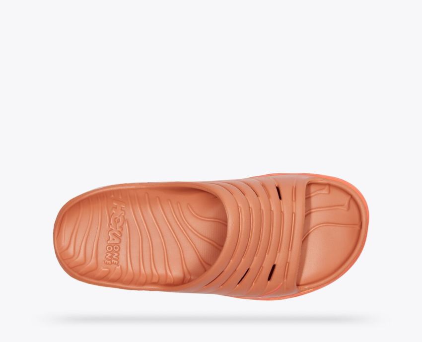 Hokas Shoes | Ora Recovery Slide-Baked Clay / Camellia