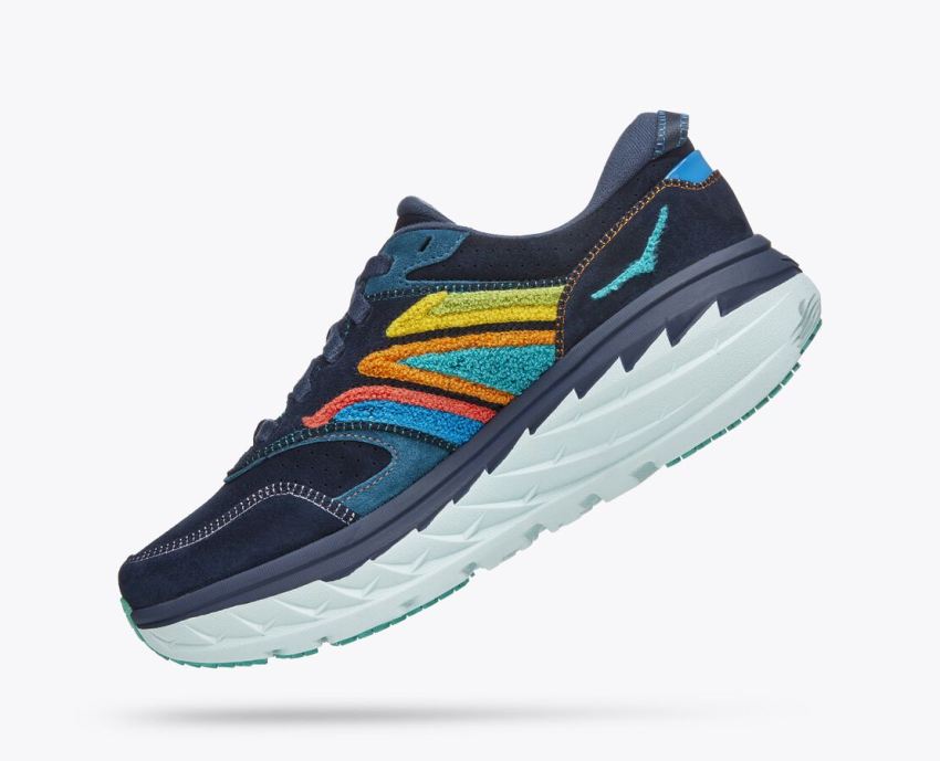 Hokas Shoes | Bondi L Embroidery-Outer Space / Atlantis - Click Image to Close