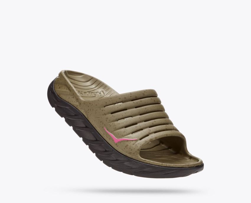 Hokas Shoes | Hoka X Bodega Ora Slide-Martini Olive / Jet Black - Click Image to Close