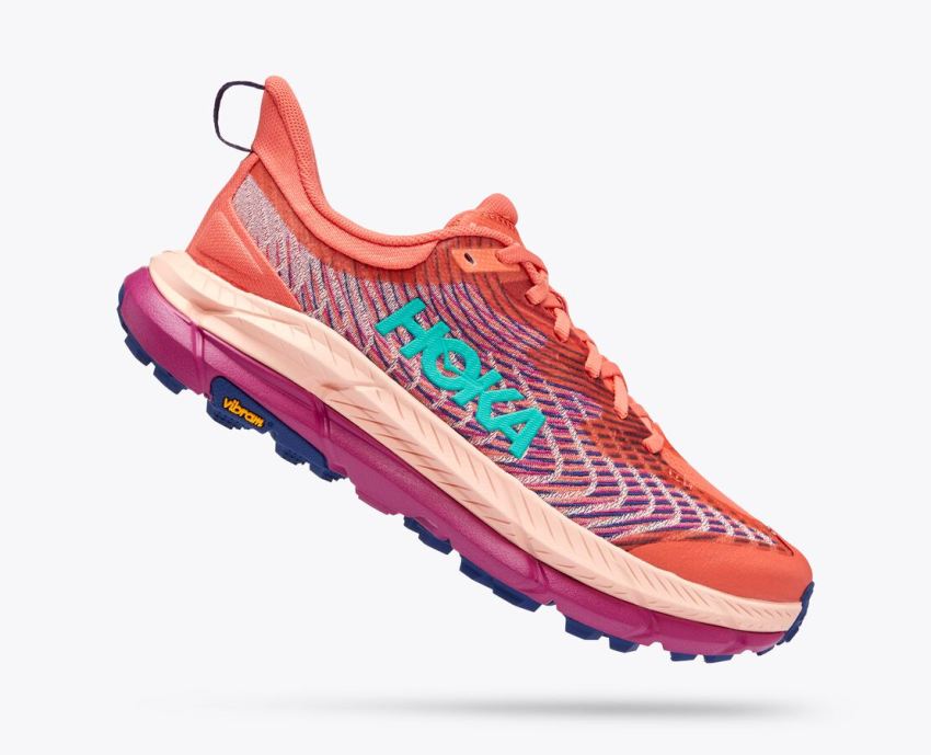 Hokas Shoes | Mafate Speed 4-Camellia / Peach Parfait - Click Image to Close