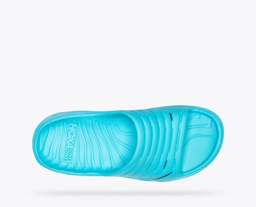 Hokas Shoes | Ora Recovery Slide-Scuba Blue / Bellwether Blue - Click Image to Close