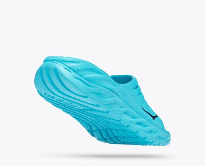 Hokas Shoes | Ora Recovery Slide-Scuba Blue / Bellwether Blue - Click Image to Close