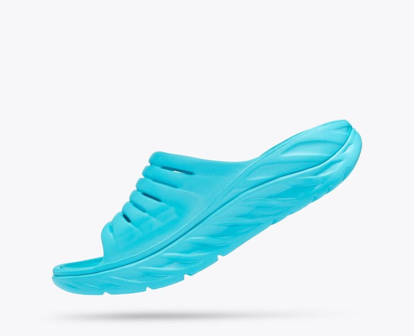 Hokas Shoes | Ora Recovery Slide-Scuba Blue / Bellwether Blue