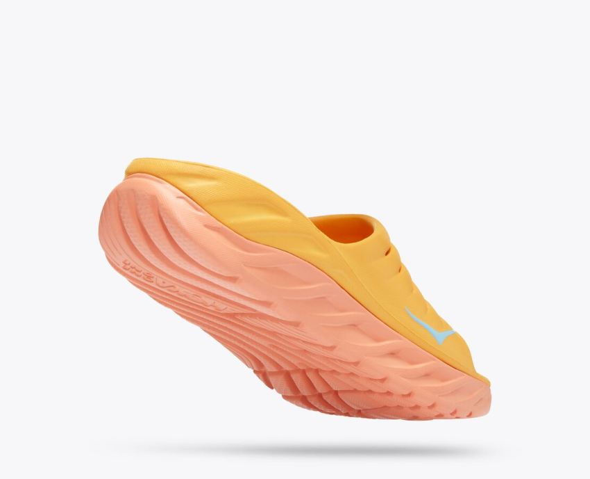 Hokas Shoes | Ora Recovery Slide-Amber Yellow / Shell Coral