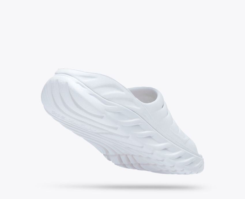 Hokas Shoes | Ora Recovery Slide-White / White - Click Image to Close