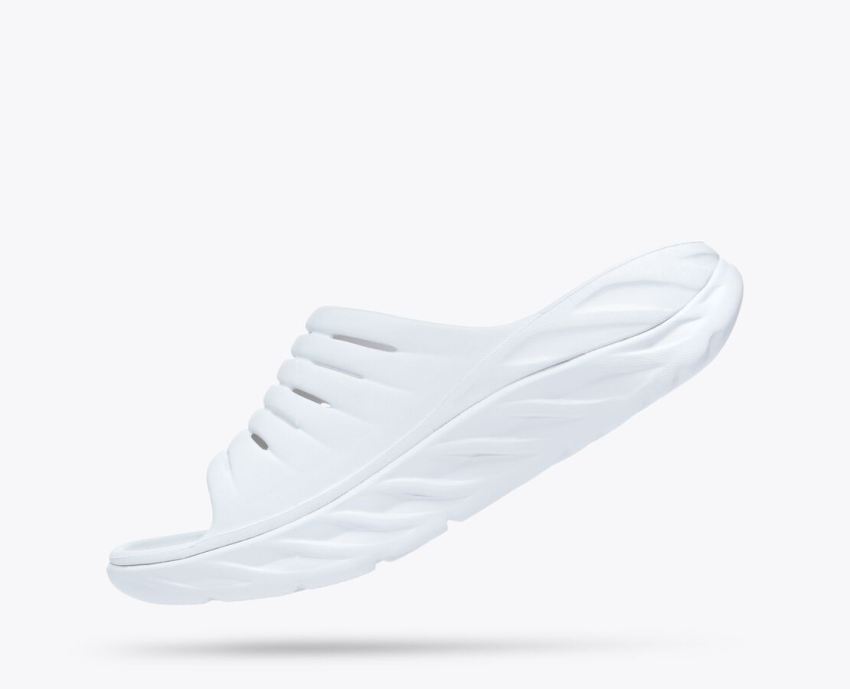 Hokas Shoes | Ora Recovery Slide-White / White - Click Image to Close