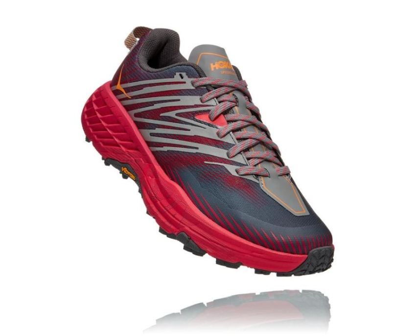 HOKA ONE ONE Speedgoat 4 for Women Castlerock / Paradise Pink - Click Image to Close