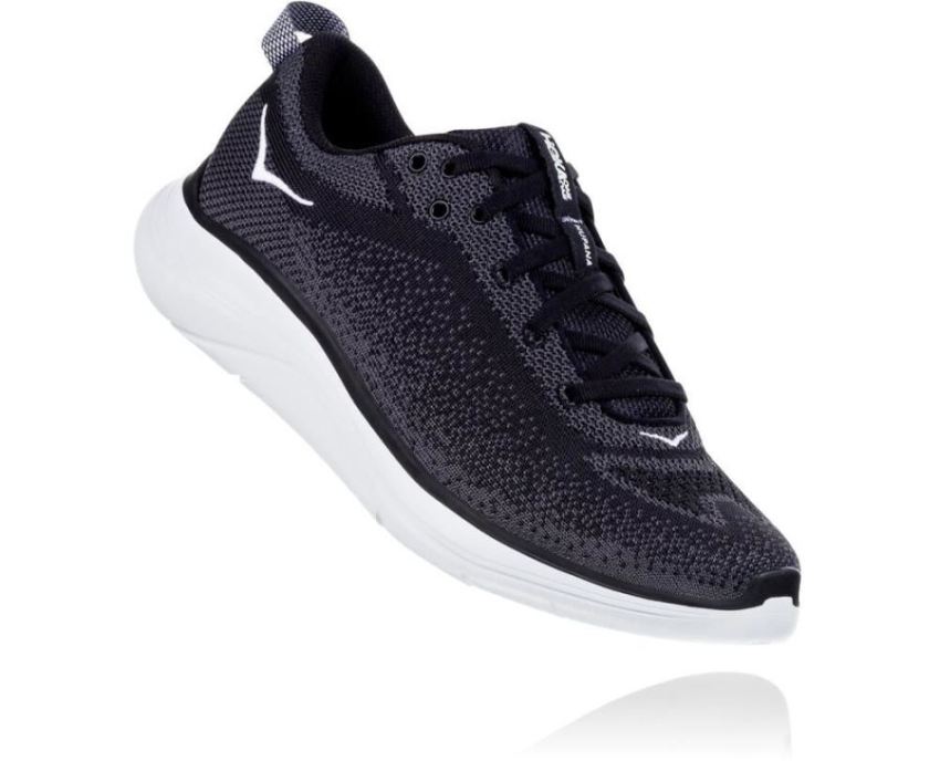 HOKA ONE ONE Hupana Flow for Men Black / Dark Shadow - Click Image to Close