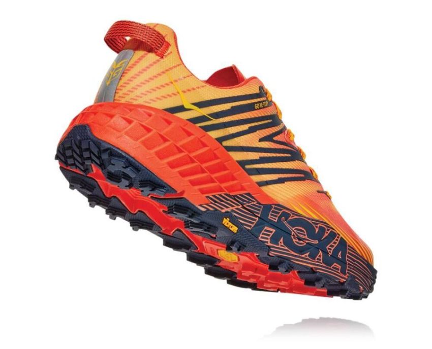 HOKA ONE ONE Speedgoat 4 GORE-TEX for Men Mandarin Red / Gold Fu