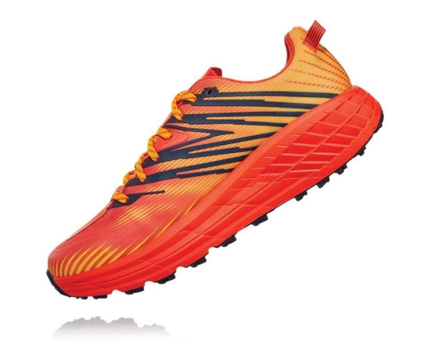 HOKA ONE ONE Speedgoat 4 GORE-TEX for Men Mandarin Red / Gold Fu