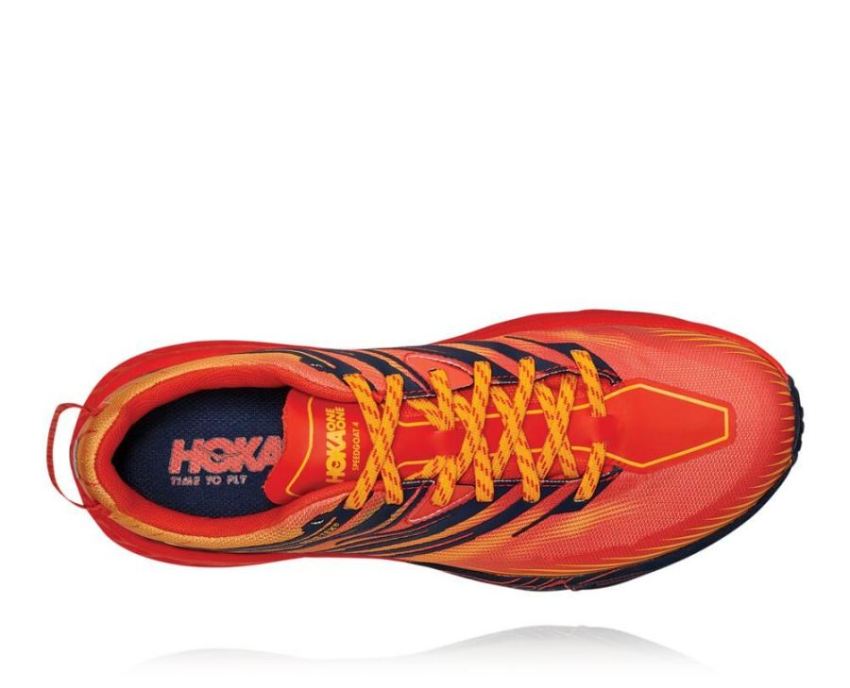 HOKA ONE ONE Speedgoat 4 GORE-TEX for Men Mandarin Red / Gold Fu