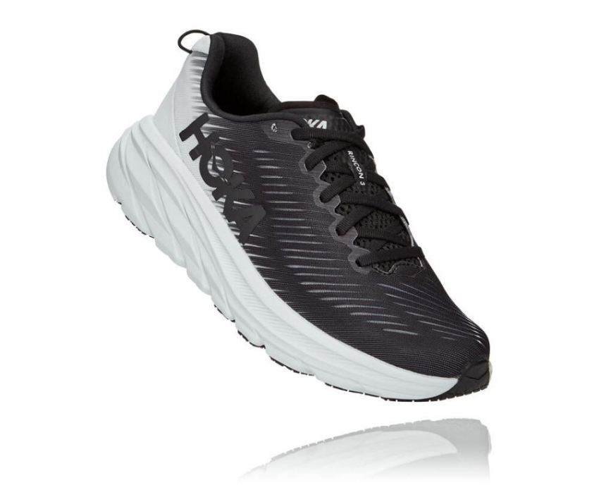 HOKA ONE ONE Rincon 3 for Women Black / White - Click Image to Close