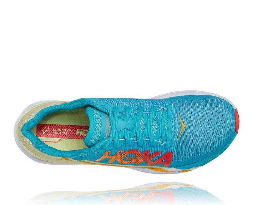 Rocket X All Gender Running Shoe Scuba Blue / Luminary Green