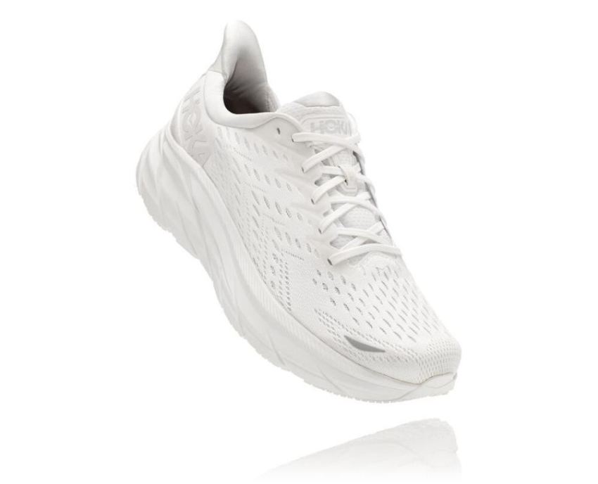 HOKA ONE ONE Clifton 8 for Men White / White - Click Image to Close