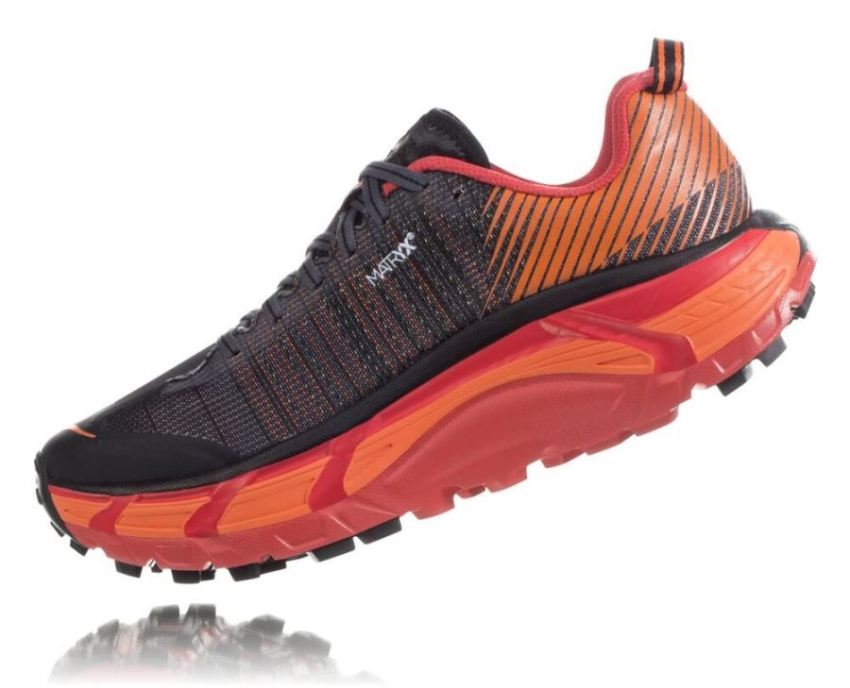 HOKA ONE ONE EVO Mafate 2 for Men Black / Poppy Red