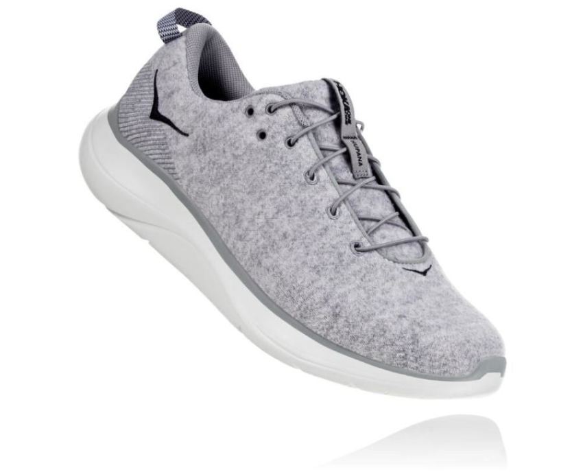 HOKA ONE ONE Hupana Flow Wool for Men Lunar Rock / Drizzle - Click Image to Close