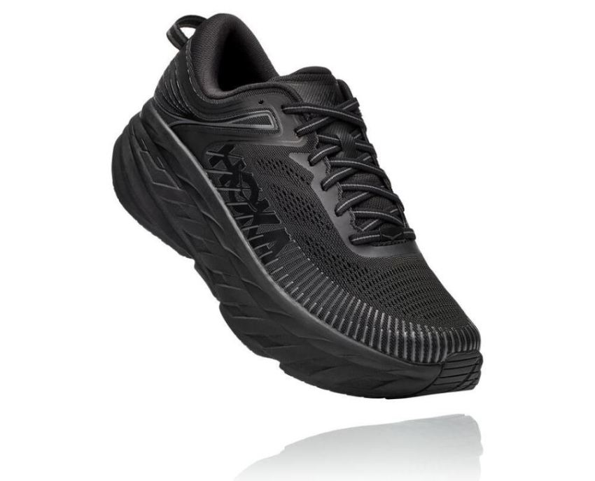 HOKA ONE ONE Bondi 7 for Women Black / Black - Click Image to Close