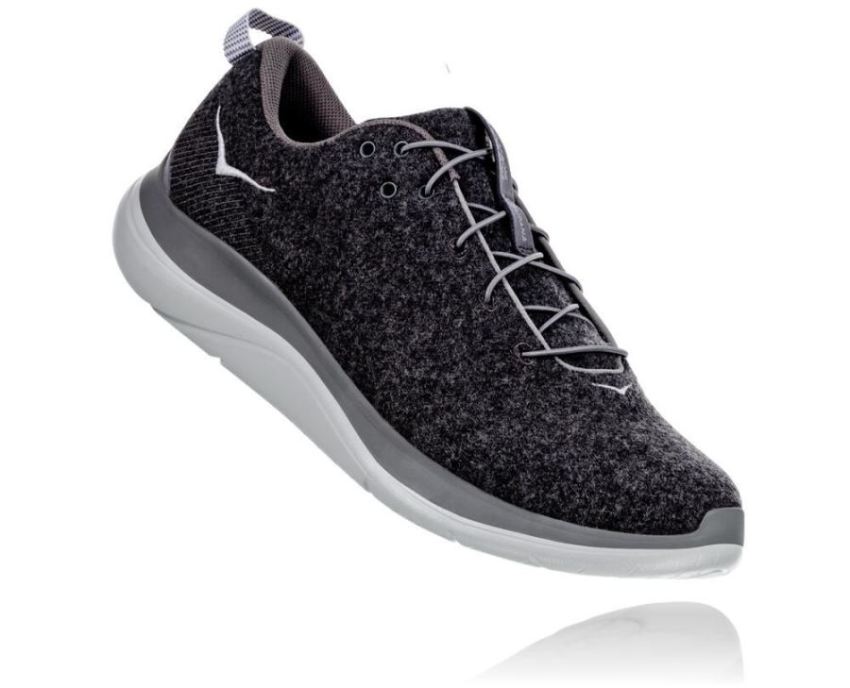 HOKA ONE ONE Hupana Flow Wool for Women Dark Shadow / Wild Dove - Click Image to Close