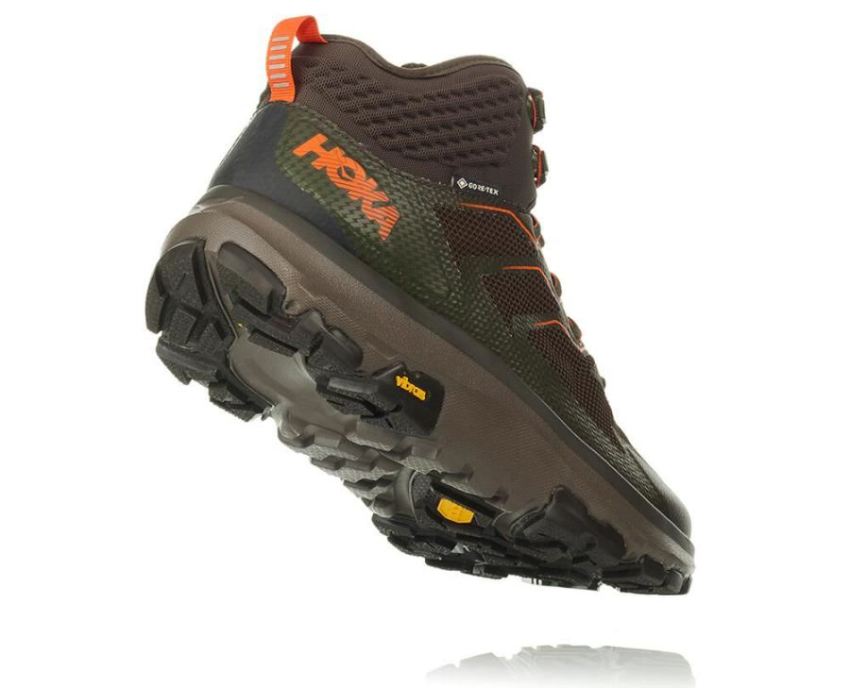 HOKA ONE ONE Toa GORE-TEX for Men Black Olive/ Orange