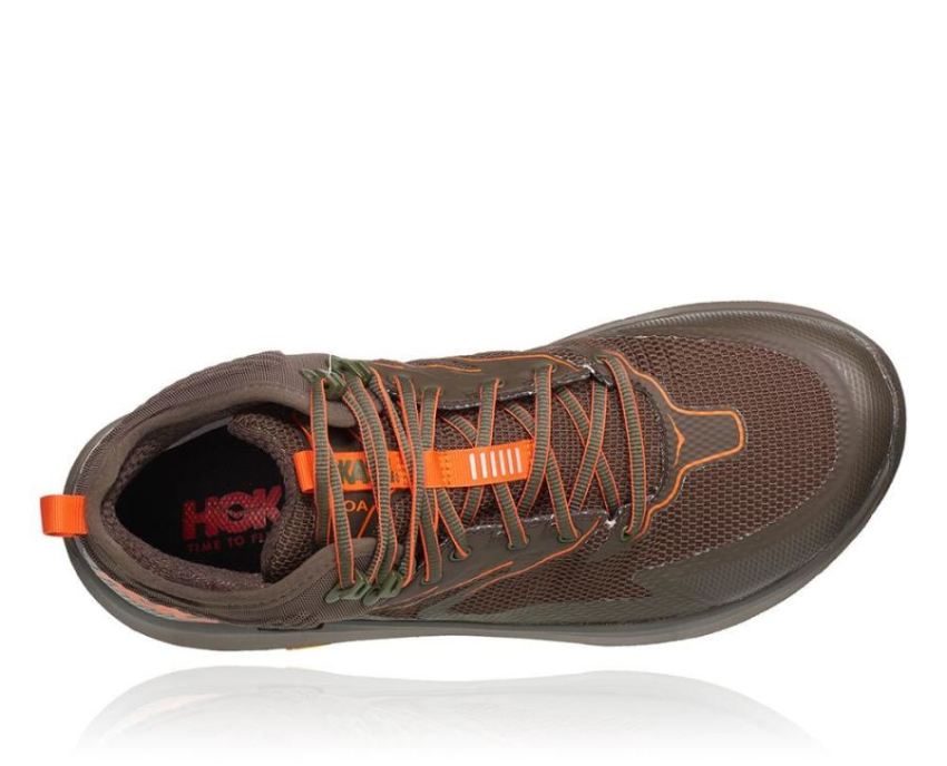 HOKA ONE ONE Toa GORE-TEX for Men Black Olive/ Orange