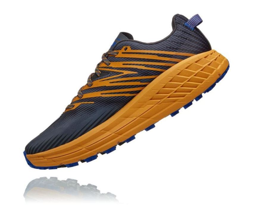 HOKA ONE ONE Speedgoat 4 for Men Castlerock / Golden Yellow