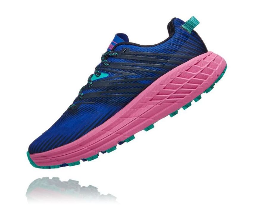 HOKA ONE ONE Speedgoat 4 for Women Dazzling Blue / Phlox Pink