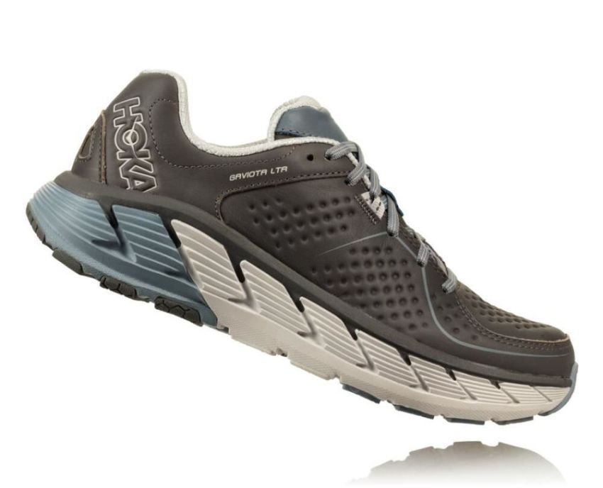 Men's Gaviota Leather Trail Running Shoe Charcoal / Tradewinds