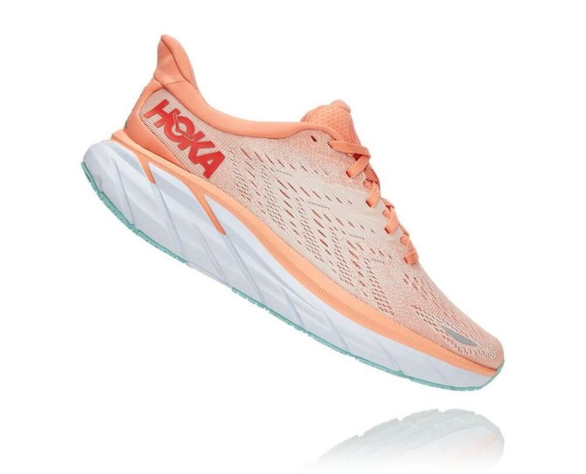 HOKA ONE ONE Clifton 8 for Men Cantaloupe / Silver Peony