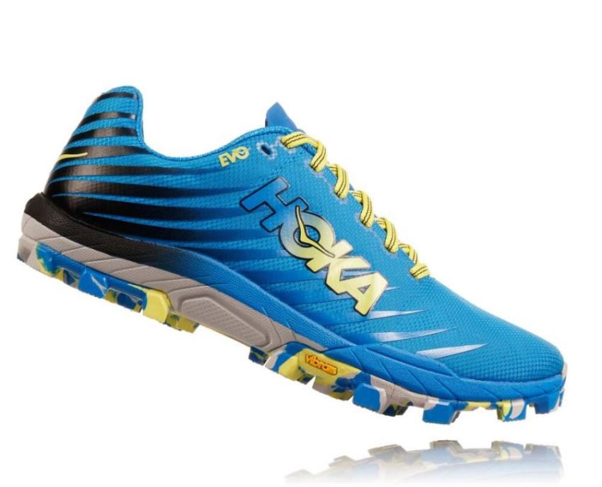 Men's EVO Jawz Trail Running Shoe Cyan / Citrus