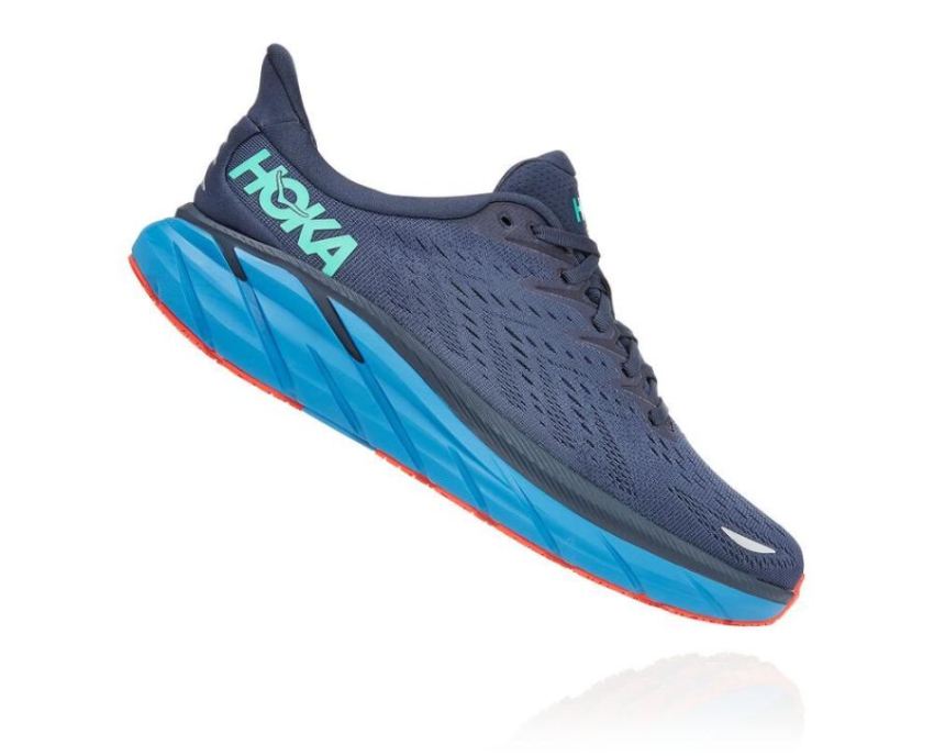 HOKA ONE ONE Clifton 8 for Men Outer Space / Vallarta Blue