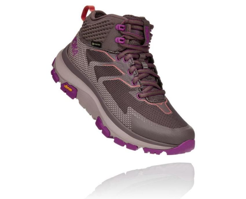 HOKA ONE ONE Toa GORE-TEX for Women Plum Truffle / Byzantium - Click Image to Close